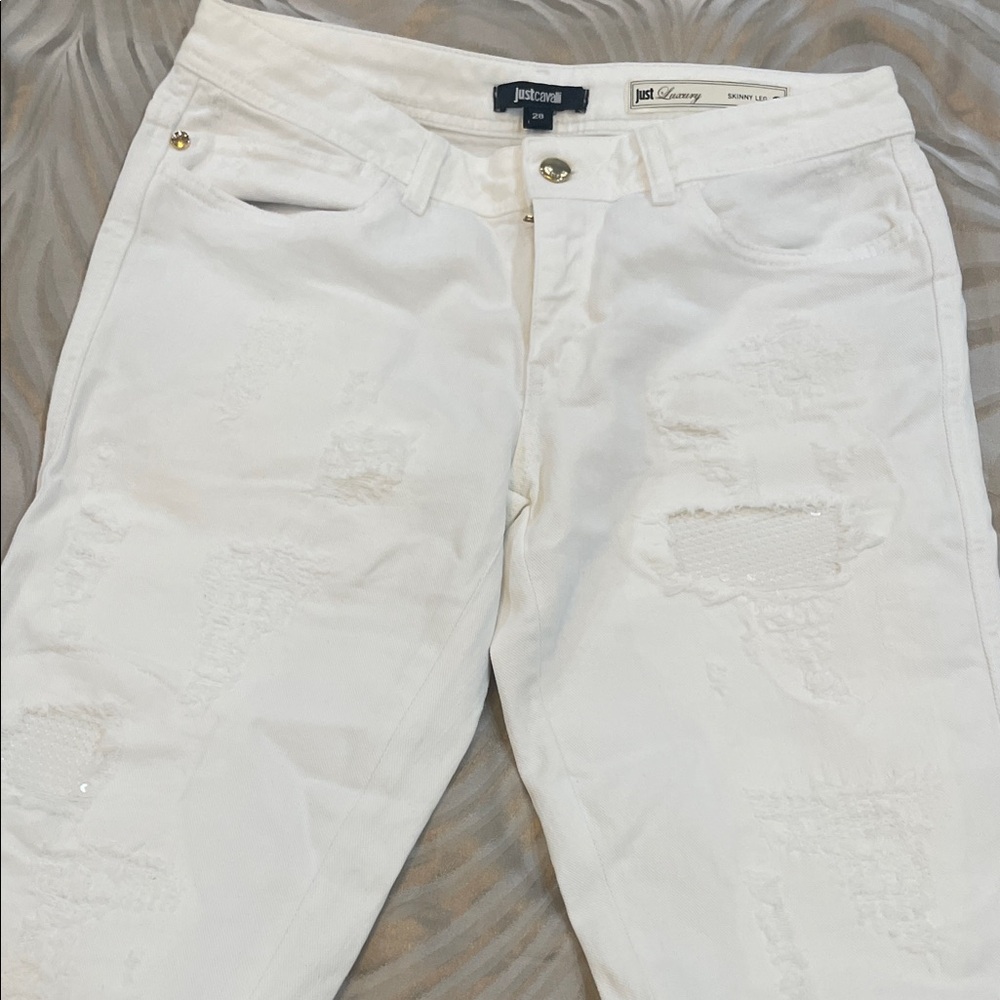 Just Cavalli Women's White Skinny Jeans